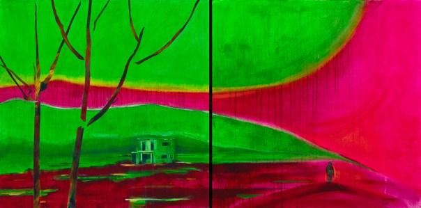 Fukushima the End-Acrylic on Canvas-Dyptich 48w x 24h copy