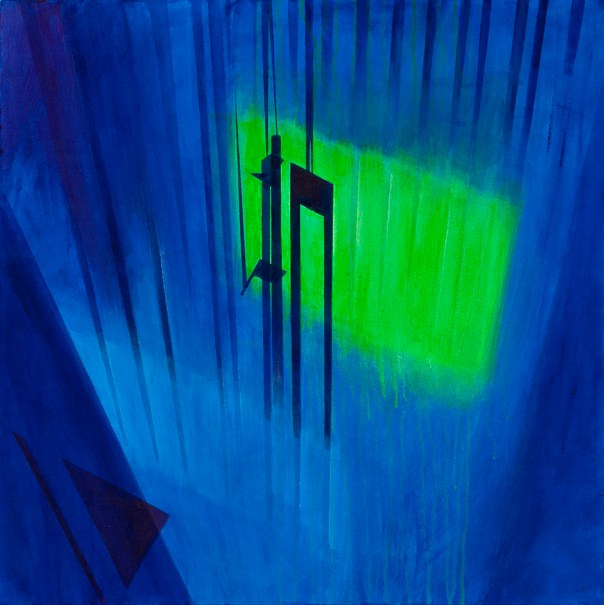 The Rods of Nuclear-Acrylic on Canvas 24w x 24h