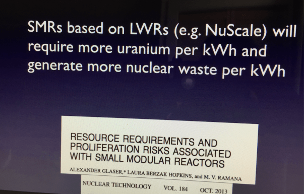 SMRs uranium and waste